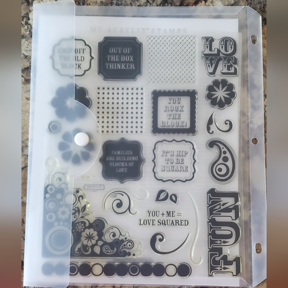 Close To My Heart Rock The Block Block Clear Stamp Set - Picture 2 of 3